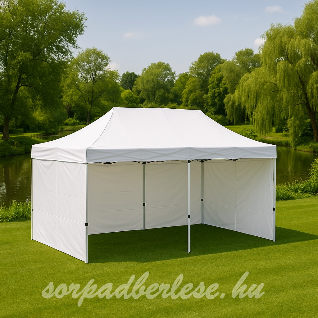 Sörsátor 6mx3m 4 db teli oldalponyvával